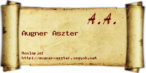 Augner Aszter névjegykártya